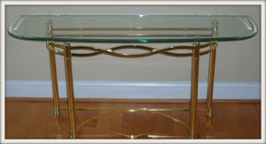 Brass/Glass Console Table